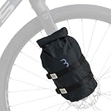 BBB Cycling Gabeltasche Wasserdicht I Fahrrad Gabeltasche Mit Rollverschluss Und Gepäckträger I Fork Bag Schwarz I StackPack BSB-145