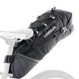 Lixada Fahrrad Satteltasche wasserdichte 10L Fahrradsitztasche Rennrad Mountainbike Hecktasche Fahrradtasche für Rennrad Mountainbike